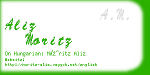 aliz moritz business card